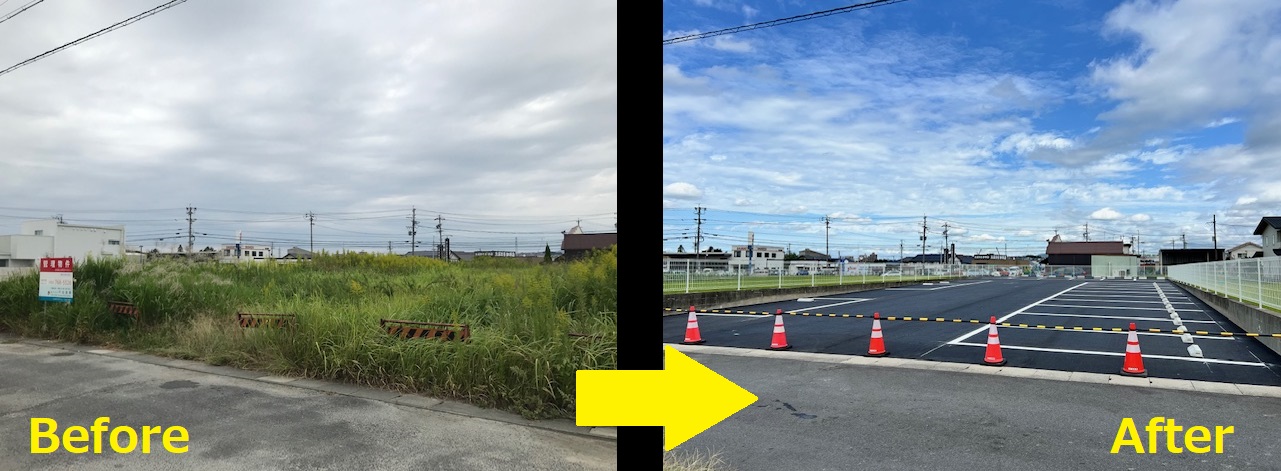 【 瀬戸市 】　弊社管理地（貸地）の駐車場開設工事