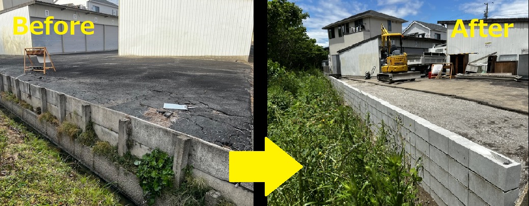 【一 宮 市】　貸ガレージ管理地駐車場の改修工事